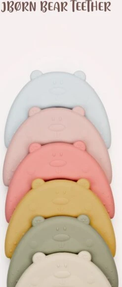 J.Børn Silicone Bijtring Beer - Sage - Bijtspeelgoed - Baby -Bekend Babyproducten Winkel 514x1200 2