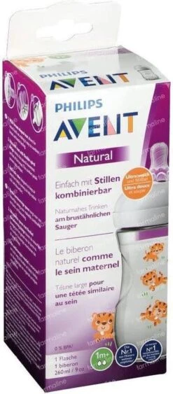 Philips Avent Natural Babyfles - SCF070/20 Babyfles (1m+) Voor Langzame Toevoer - 1x -Bekend Babyproducten Winkel 526x1200