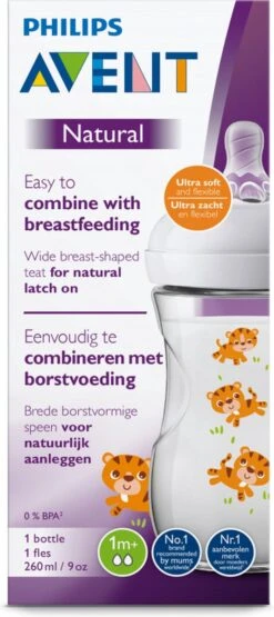 Philips Avent Natural Babyfles - SCF070/20 Babyfles (1m+) Voor Langzame Toevoer - 1x -Bekend Babyproducten Winkel 534x1200 2