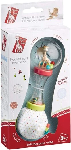Sophie De Giraf - Rammelaar - Zachte Maracas - In Witte Geschenkdoos -Bekend Babyproducten Winkel 567x1200