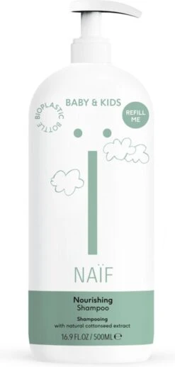 Naïf Voedende Shampoo Pompfles - Baby En Kids - 500ml - Met Natuurlijke Ingrediënten -Bekend Babyproducten Winkel 572x1200 1