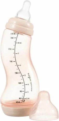 Difrax Anti-Colic S-Babyfles Natural - 250 Ml - Blossom/Roze -Bekend Babyproducten Winkel 587x1200 2