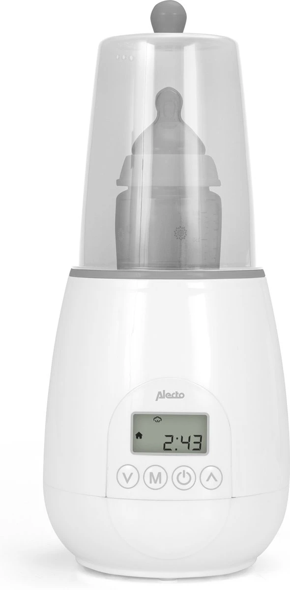 Alecto BW-700 - Snelle Digitale Flessenwarmer 500W Voor Opwarmen, Steriliseren En Ontdooien - Inclusief Stoomkap - Bediening Via Display - Wit 17 Alecto BW-700 - Snelle Digitale Flessenwarmer 500W Voor Opwarmen, Steriliseren En Ontdooien - Inclusief Stoomkap - Bediening Via Display - Wit - Afbeelding 15