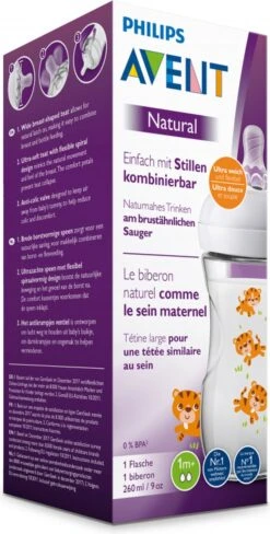 Philips Avent Natural Babyfles - SCF070/20 Babyfles (1m+) Voor Langzame Toevoer - 1x -Bekend Babyproducten Winkel 607x1200 3