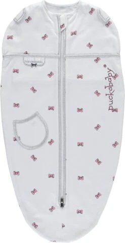 Puckababy Inbakerslaapzak Original Mini 3-6m - White Bowy -Bekend Babyproducten Winkel 619x1200 3