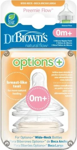 Dr. Brown's Options+ Anti-colic Speen Prematuur - Voor Brede Halsfles - 2 Stuks -Bekend Babyproducten Winkel 621x1200