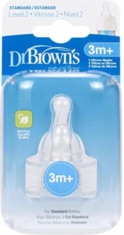 Dr. Brown's Fles Speen Standaard - Fase 2 - 2 Stuks 18 Dr. Brown's Fles Speen Standaard - Fase 2 - 2 Stuks -Bekend Babyproducten Winkel 633x1200