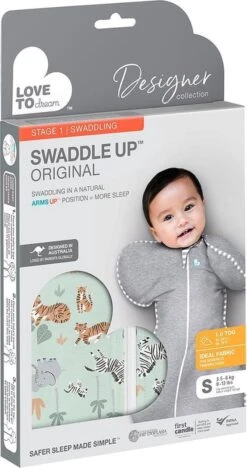 Love To Dream™ Babyslaapzak Swaddle Up™ - Inbakeren - Baby 0-3 Maanden - 3.5-6 Kg - All Season - Safari -Bekend Babyproducten Winkel 634x1200 6