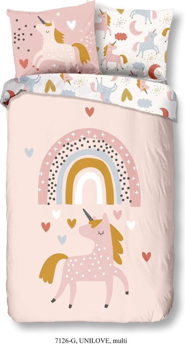 Good Morning Unilove Mini - Dekbedovertrek - Junior - 120x150 Cm - Multi Kleur 8 Good Morning Unilove Mini - Dekbedovertrek - Junior - 120x150 Cm - Multi Kleur - Afbeelding 6