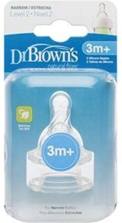 Dr. Brown's Fles Speen Standaard - Fase 2 - 2 Stuks 14 Dr. Brown's Fles Speen Standaard - Fase 2 - 2 Stuks -Bekend Babyproducten Winkel 657x1200
