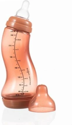Difrax Anti-Colic S-Babyfles Natural - 250 Ml - Brick/Roodbruin -Bekend Babyproducten Winkel 696x1200