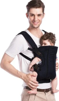 Fillikid Draagzak/Doek - 4 In 1 Ergonomische Buikdrager En Rugdrager - Zwart -Bekend Babyproducten Winkel 703x1200 3