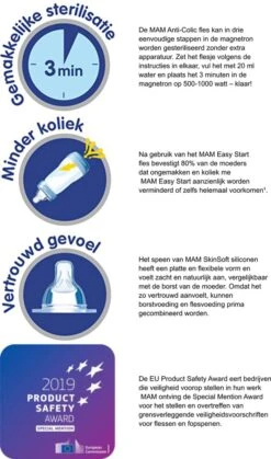 Mam Easy Anti Colic Zuigfles 130ml | Wit Met Fopspeen | Vanaf 0 Maanden | Ideale Drinkfles In Combinatie Met Borstvoeding -Bekend Babyproducten Winkel 707x1200
