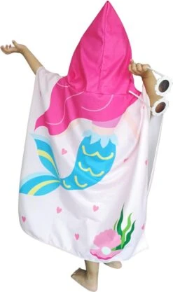 JAXY Badcape Baby - Badcape - Baby Badjas - Omslagdoek - Omslagdoek - Baby Handdoek Met Capuchon - Strandhanddoek - Badponcho - Poncho Handdoek - Microfiber - 60x90cm - Blauwe Zeemeermin -Bekend Babyproducten Winkel 711x1200 3
