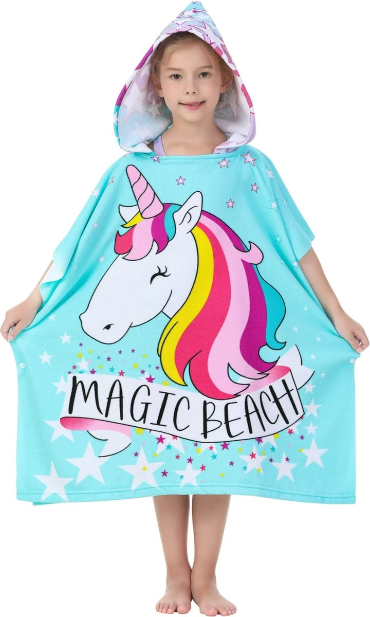 JAXY Badcape Baby - Badcape - Baby Badjas - Omslagdoek - Omslagdoek - Baby Handdoek Met Capuchon - Strandhanddoek - Badponcho - Poncho Handdoek - Microfiber - 60x90cm - Unicorn 3 JAXY Badcape Baby - Badcape - Baby Badjas - Omslagdoek - Omslagdoek - Baby Handdoek Met Capuchon - Strandhanddoek - Badponcho - Poncho Handdoek - Microfiber - 60x90cm - Unicorn