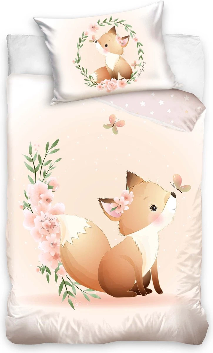 Baby Dekbedovertrek Little Fox (100x135cm) 3 Baby Dekbedovertrek Little Fox (100x135cm)