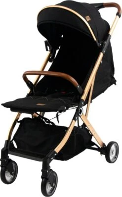 Ding Vivo Wandelwagen - Zwart/Rose - Inklapbare Buggy - Inclusief Boodschappenmandje En Zonnekap -Bekend Babyproducten Winkel 744x1200 1