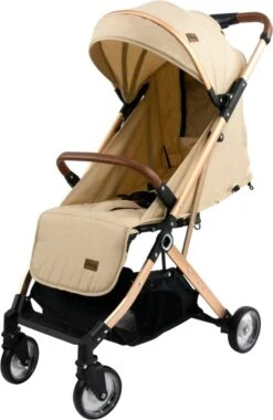 Ding Vivo Wandelwagen - Beige/Rose - Inklapbare Buggy - Inclusief Boodschappenmandje En Zonnekap -Bekend Babyproducten Winkel 779x1200 2