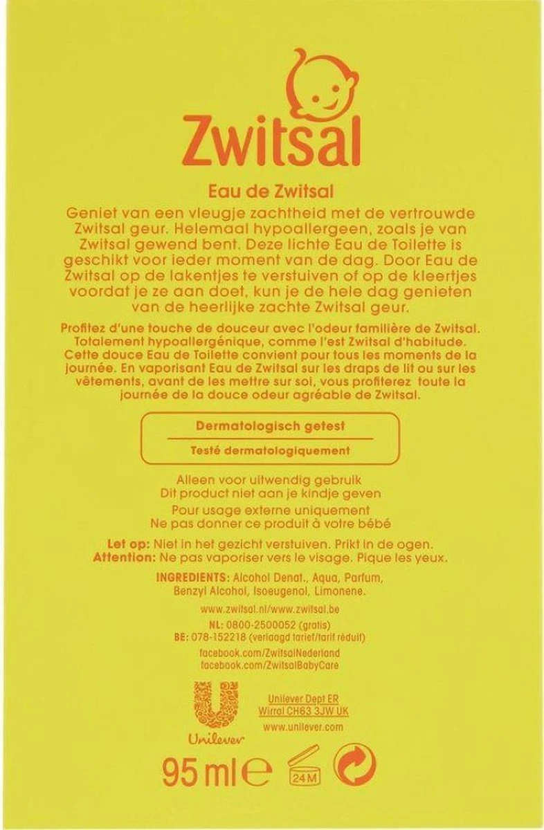 Zwitsal Parfum Baby Parfum 7 Zwitsal Parfum Baby Parfum - Afbeelding 5