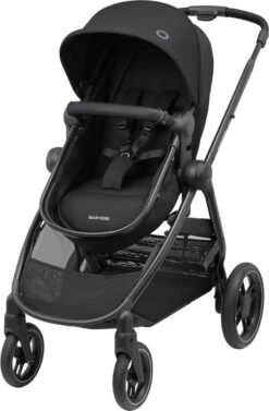 Maxi-Cosi Zelia³ Kinderwagen - Essential Black (zwart Frame + Zwart Leer)