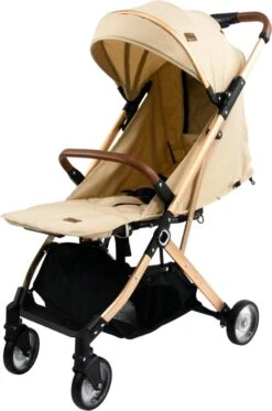 Ding Vivo Wandelwagen - Beige/Rose - Inklapbare Buggy - Inclusief Boodschappenmandje En Zonnekap -Bekend Babyproducten Winkel 794x1200 3