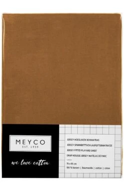 Meyco Jersey Hoeslaken Boxmatras - Camel - 75x95cm -Bekend Babyproducten Winkel 799x1200 87
