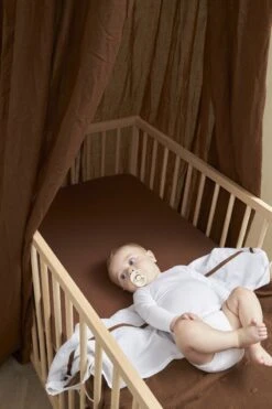 Meyco Jersey Hoeslaken Wieg - 2-pack - Chocolate - 40x80/90cm -Bekend Babyproducten Winkel 800x1200 252