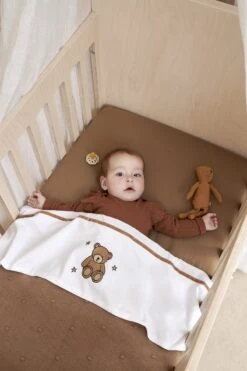 Meyco Teddy Bear Ledikant Laken - Toffee - 100x150cm -Bekend Babyproducten Winkel 800x1200 370