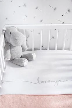 Jollein Baby Laken Ledikant 120x150cm Love You - Grey -Bekend Babyproducten Winkel 800x1200 373