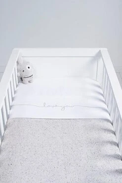 Jollein Baby Laken Ledikant 120x150cm Love You - Grey -Bekend Babyproducten Winkel 800x1200 375