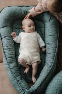 Zaffiro Leaves Babynestje - Beige - Hoes Van 100% Katoen -Bekend Babyproducten Winkel 800x1200 418