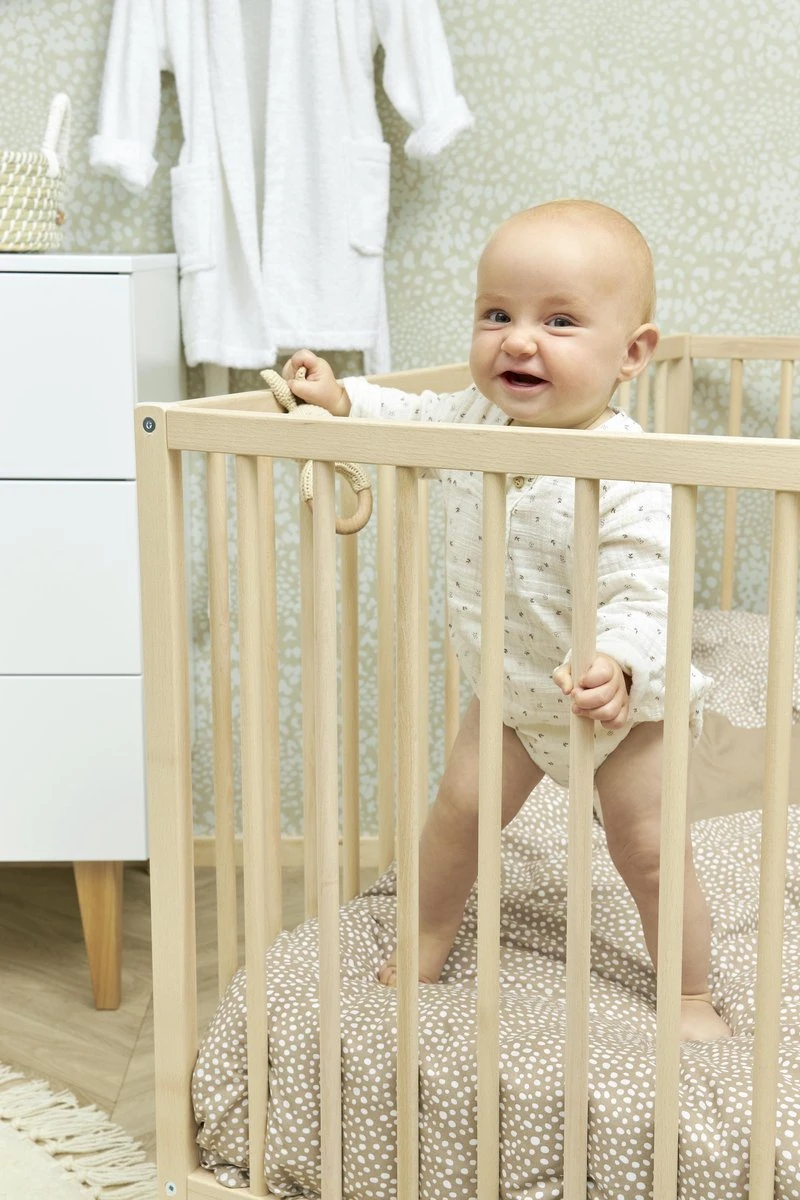 Meyco - Dekbedovertrek Ledikant - Cheetah/Uni - Taupe - 100x135cm 4 Meyco - Dekbedovertrek Ledikant - Cheetah/Uni - Taupe - 100x135cm - Afbeelding 2