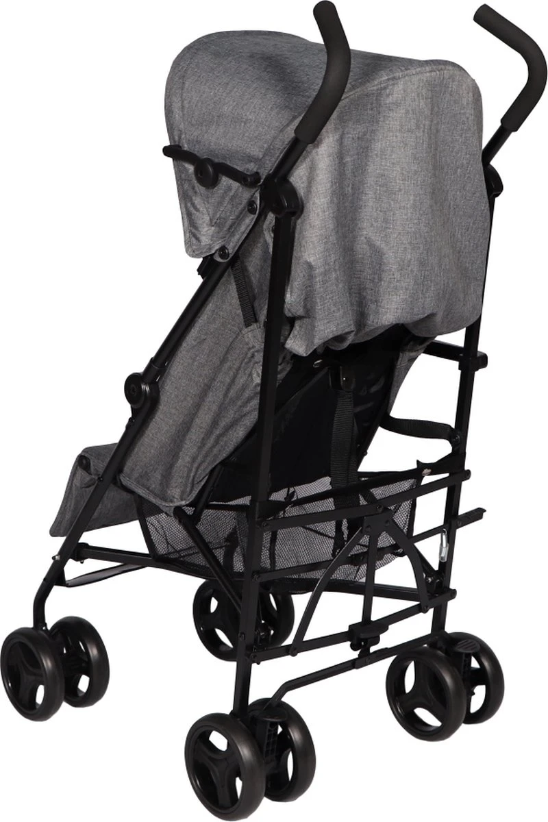 Ding GoGo Buggy - Grijs - Multi Standen Buggy - Incl. Boodschappenmandje En Zonnekap 4 Ding GoGo Buggy - Grijs - Multi Standen Buggy - Incl. Boodschappenmandje En Zonnekap - Afbeelding 2