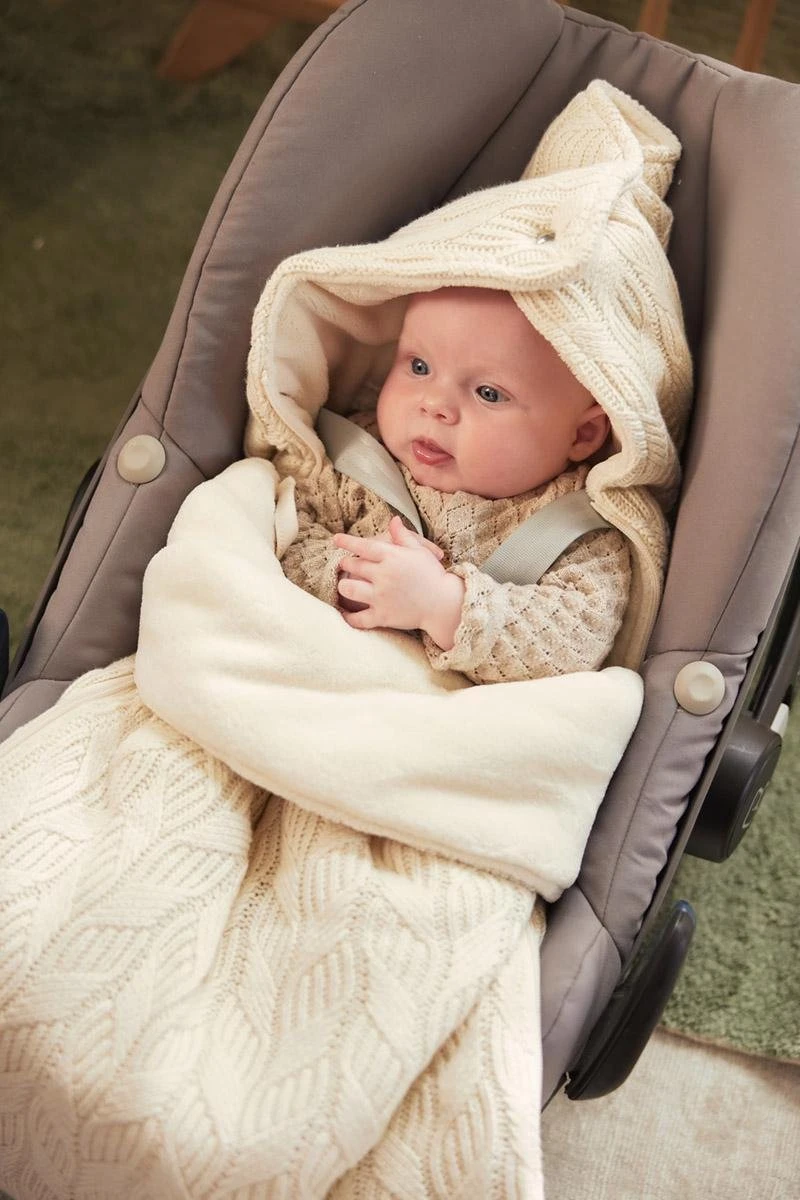 Jollein Voetenzak Voor Autostoel & Kinderwagen - Spring Knit - Ivory 12 Jollein Voetenzak Voor Autostoel & Kinderwagen - Spring Knit - Ivory - Afbeelding 10