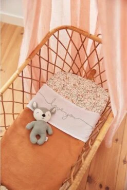 Jollein Baby Laken Wieg 75x100cm Love You - Nougat -Bekend Babyproducten Winkel 801x1200 105