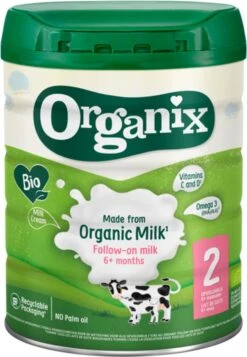 Organix 2 (6+ Maanden) Biologische Opvolgmelk - 3x 700g - Met Melkvet - Zonder Palmolie - Bevat Vitamines C & D - Biologische Flesvoeding - Recyclebare Verpakking -Bekend Babyproducten Winkel 831x1200 3