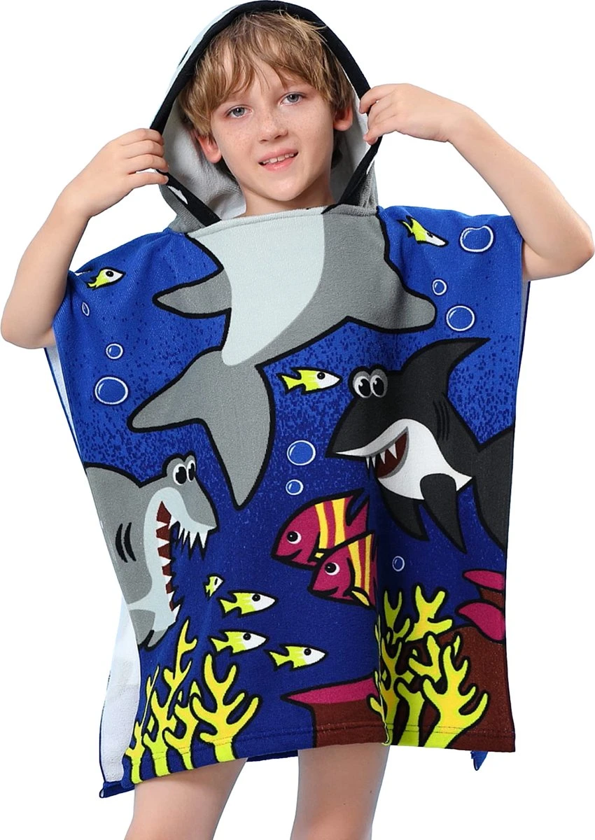 JAXY Badcape Baby - Badcape - Baby Badjas - Omslagdoek - Omslagdoek - Baby Handdoek Met Capuchon - Strandhanddoek - Badponcho - Poncho Handdoek - Microfiber - 60x90cm - Haai Donkerblauw 3 JAXY Badcape Baby - Badcape - Baby Badjas - Omslagdoek - Omslagdoek - Baby Handdoek Met Capuchon - Strandhanddoek - Badponcho - Poncho Handdoek - Microfiber - 60x90cm - Haai Donkerblauw