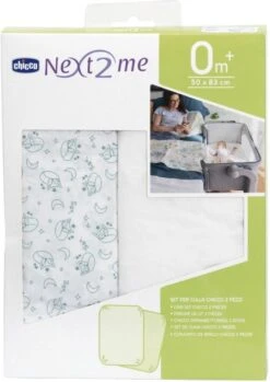 Chicco - Set Van 2 Hoeslakens Blauw Vossenpatroon - Voor Next2Me Wieg -Bekend Babyproducten Winkel 850x1200 8