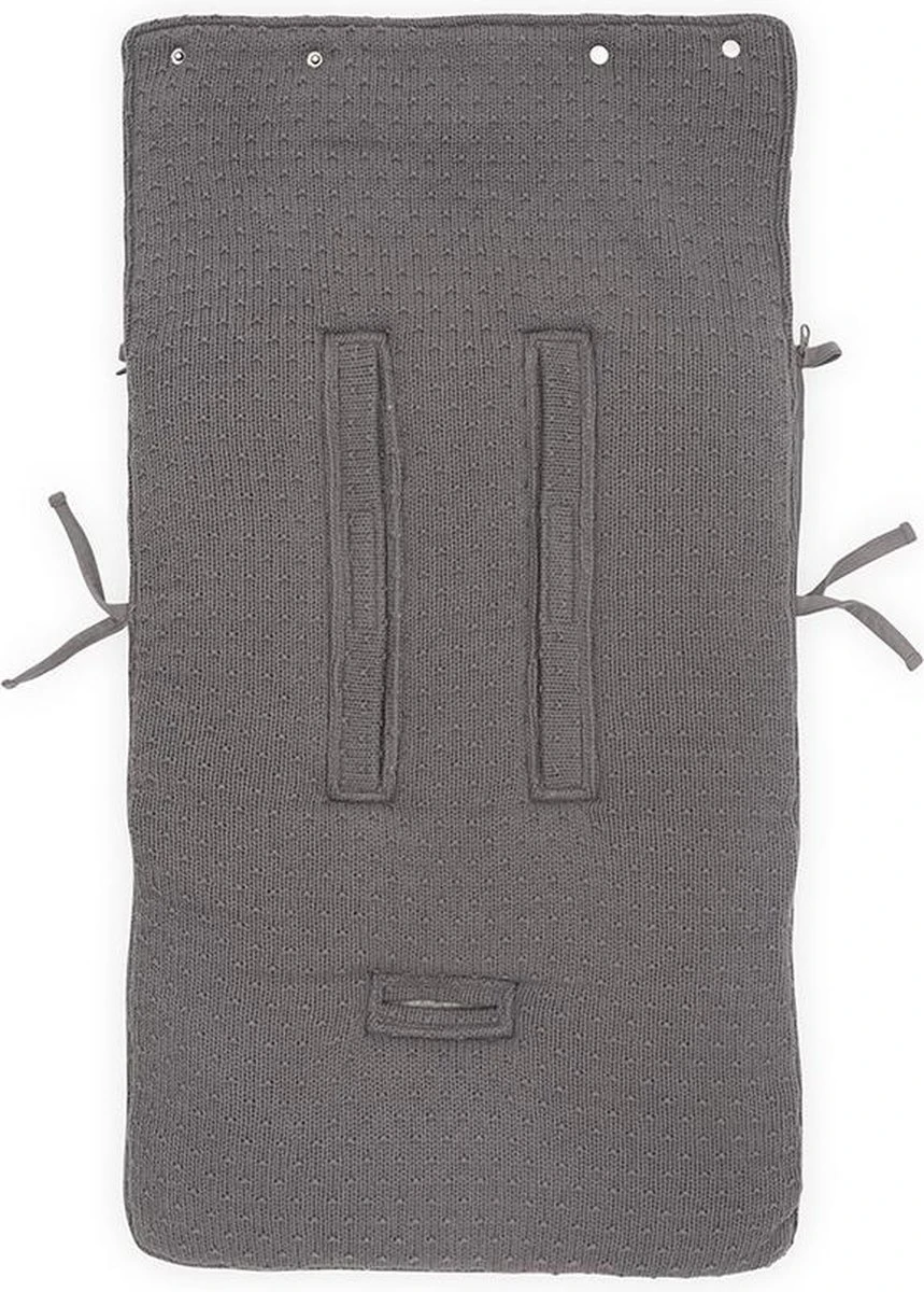 Jollein Voetenzak Voor Autostoel & Kinderwagen - Bliss Knit - Storm Grey 7 Jollein Voetenzak Voor Autostoel & Kinderwagen - Bliss Knit - Storm Grey - Afbeelding 5