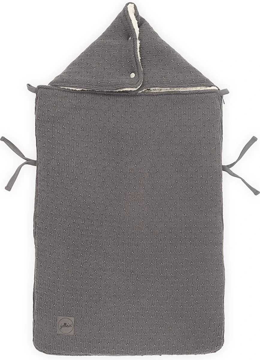 Jollein Voetenzak Voor Autostoel & Kinderwagen - Bliss Knit - Storm Grey 18 Jollein Voetenzak Voor Autostoel & Kinderwagen - Bliss Knit - Storm Grey - Afbeelding 16