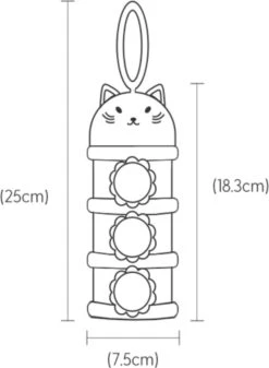 Melkpoedertoren Melkpoeder Toren - Roze - Flesvoedingsaccessoires - Babyvoeding Bewaarbakjes - Doseerdoosjes - Kraam Cadeau - BPA Vrij -Bekend Babyproducten Winkel 879x1200