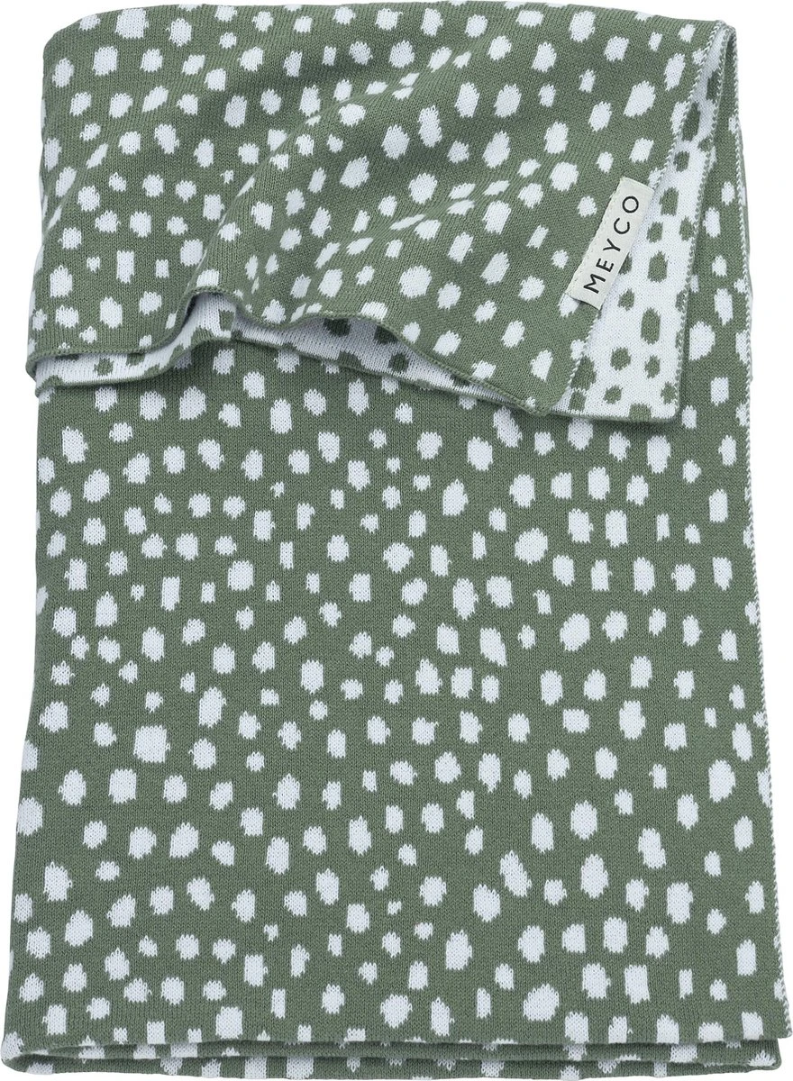 Meyco Wiegdeken Cheetah - Forest Green - 75x100cm 3 Meyco Wiegdeken Cheetah - Forest Green - 75x100cm