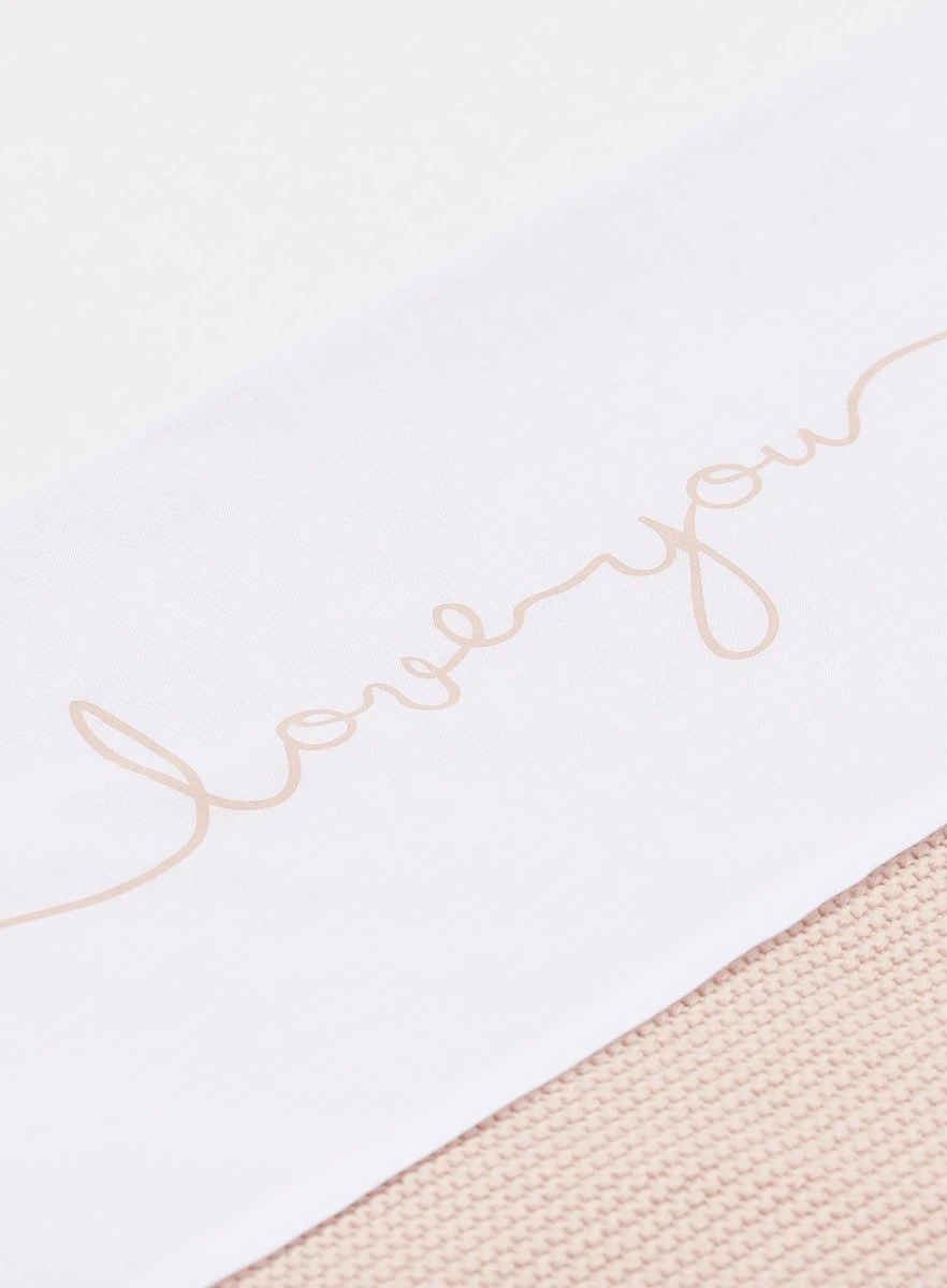 Jollein Baby Laken Ledikant 120x150cm Love You - Pale Pink 7 Jollein Baby Laken Ledikant 120x150cm Love You - Pale Pink - Afbeelding 5