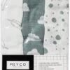 Meyco Clouds/Dots/Feathers Hydrofiele Doeken - 3-pack - Stone Green - 70x70cm -Bekend Babyproducten Winkel 891x1200 7