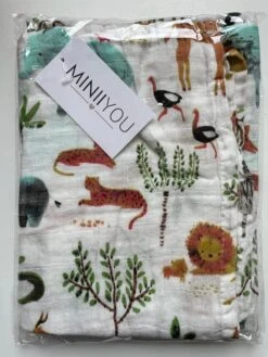 Hydrofiele Doek XL - Baby Inbakerdoek - 120x120 Cm - Safari Dieren -Bekend Babyproducten Winkel 900x1200 46