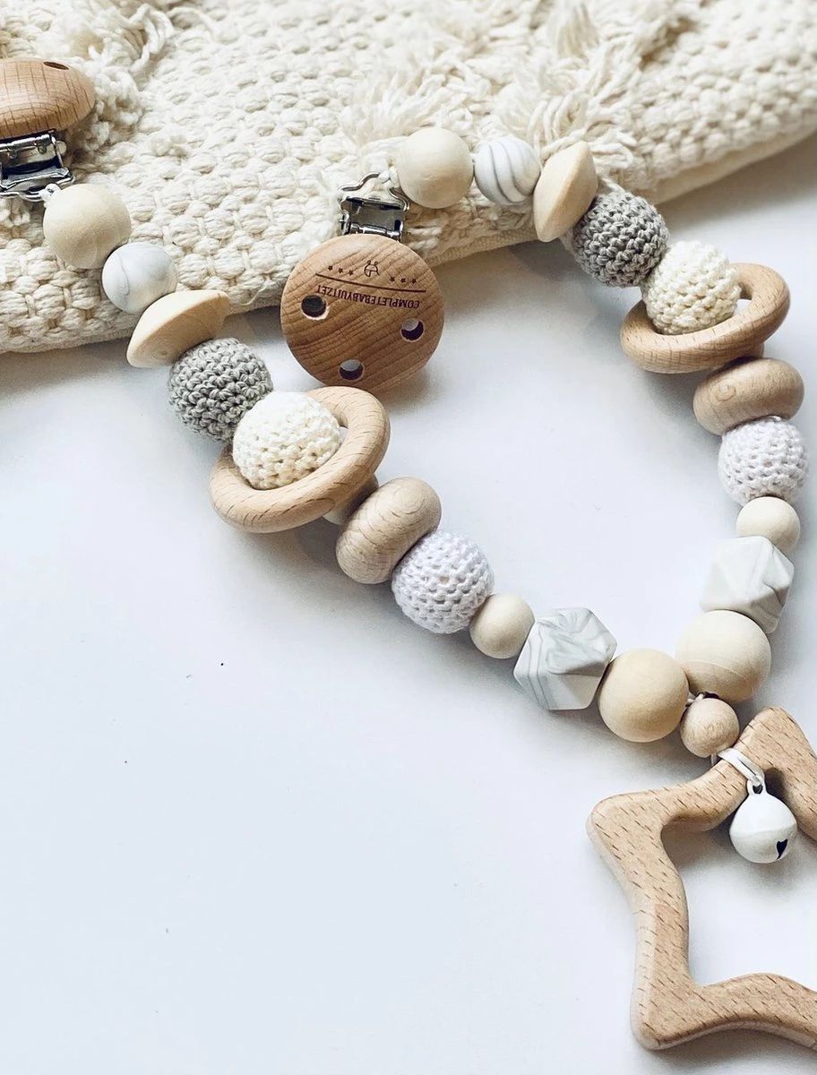 Wagenspanner Ster - Baby Wagenspanner Hout - Vrolijke Kinderwagenspanner - Eenvoudig Te Bevestigen - Kraamcadeau Voor Jongens En Meisjes - Completebabyuitzet - Baby Cadeau 5 Wagenspanner Ster - Baby Wagenspanner Hout - Vrolijke Kinderwagenspanner - Eenvoudig Te Bevestigen - Kraamcadeau Voor Jongens En Meisjes - Completebabyuitzet - Baby Cadeau - Afbeelding 3