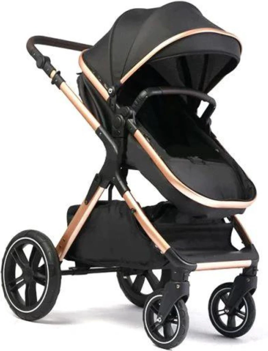 Merkloos BrightWise Luxe Kinderwagen 3 In 1 Van Voldoet Aan Alle Europese Veiligheidscertificaten - Wandelwagen - Kinderwagen 3-in-1 Incl Autostoel - Kinderwagen Maxi Cosi – Buggy 3 In 1 - Newborn - Zwart 4 Merkloos BrightWise Luxe Kinderwagen 3 In 1 Van Voldoet Aan Alle Europese Veiligheidscertificaten - Wandelwagen - Kinderwagen 3-in-1 Incl Autostoel - Kinderwagen Maxi Cosi – Buggy 3 In 1 - Newborn - Zwart - Afbeelding 2