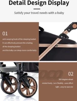 Merkloos Luxe Multi-functionele 3 In 1 Wandelwagen - Babywagen - Kwalitatieve Buggy - Opklapbare Kinderwagen - Licht En Flexibel -Bekend Babyproducten Winkel 917x1200 5