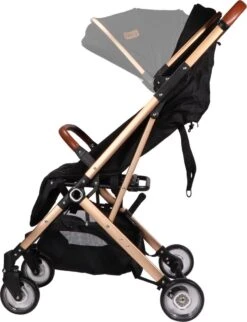 Ding Vivo Wandelwagen - Zwart/Rose - Inklapbare Buggy - Inclusief Boodschappenmandje En Zonnekap -Bekend Babyproducten Winkel 920x1200 1