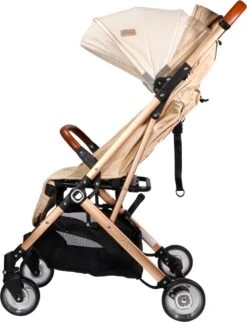 Ding Vivo Wandelwagen - Beige/Rose - Inklapbare Buggy - Inclusief Boodschappenmandje En Zonnekap -Bekend Babyproducten Winkel 921x1200 3